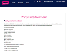 Tablet Screenshot of 2shyentertainment.shoobs.com