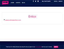 Tablet Screenshot of enticeparties.shoobs.com